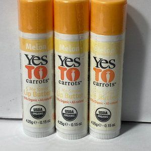 Yes To Carrots C Me Smile Melon Lip Balm Butter Set of 3 DISCONTINUED